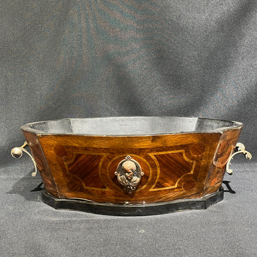 Rosewood planter with mask