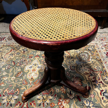 Taburete de piano francés estilo Thonet años 50