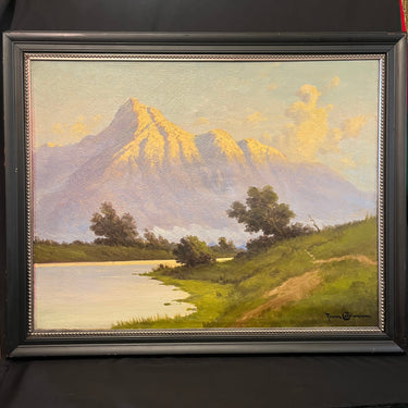 Benito Ramos Catalán - Óleo sobre tela ‘Atardecer en el Cajón del Maipo’ Bucarest Art & Antiques