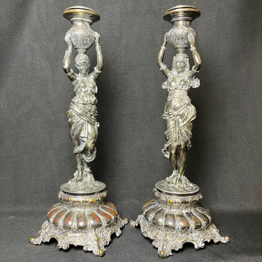 Centros de Mesa WMF, Alemania circa 1900 estilo Art Nouveau - estaño y bronce Bucarest Art & Antiques