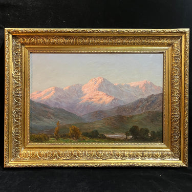 Onofre Jarpa - Óleo sobre tela 'Paisaje de cordillera nevada'