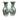 Par de jarrones de porcelana china famille vert 'Escenas familiares' s.XX