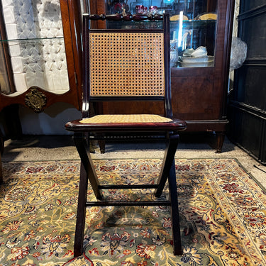 Silla plegable francesa con junco estilo Transición