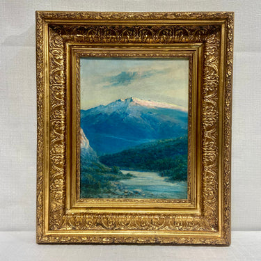 Florencio Vial - Oil on canvas 'Landscape of the central valley'