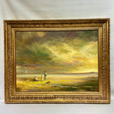 Manuel Maldonado 'Manoly' - Óleo sobre tela 'Playa dorada' Pilluco mayo 1986