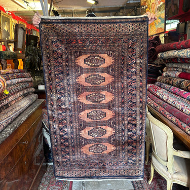 Alfombra Delantero Pakistaní Bokhara lana y seda 92x152cms Bucarest Art & Antiques