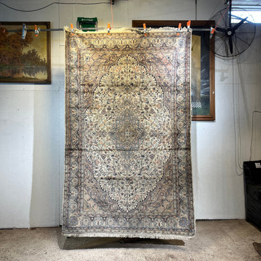 Alfombra India seda medallón y motivos florales 185X290 Bucarest Art & Antiques