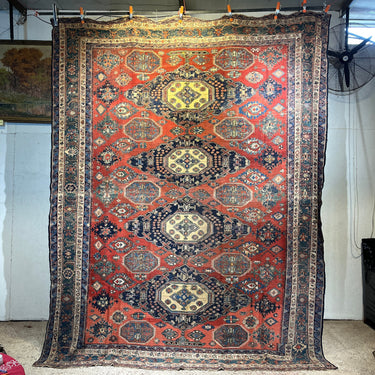 Alfombra Kelim Sumak Kasak cuatro medallones 360x300 Consignación