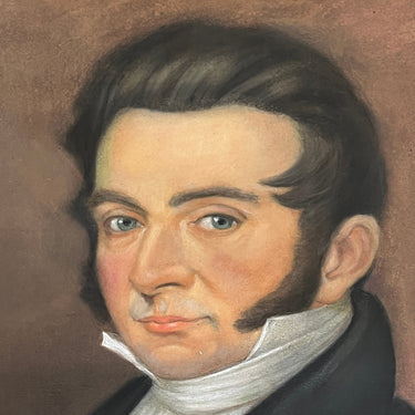 Anónimo - Pastel sobre papel ‘Retrato caballero del s.XIX’ Bucarest Art & Antiques