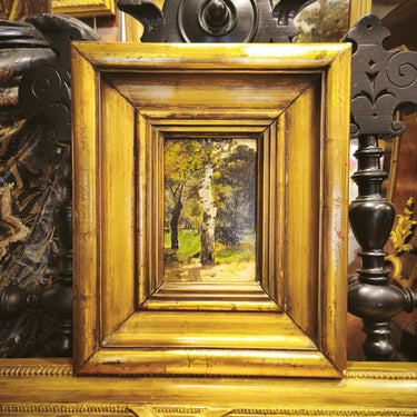 Atribuido a Ramón Subercaseaux - Óleo "Abedul en Quinta El Llano Subercaseaux" Bucarest Art & Antiques