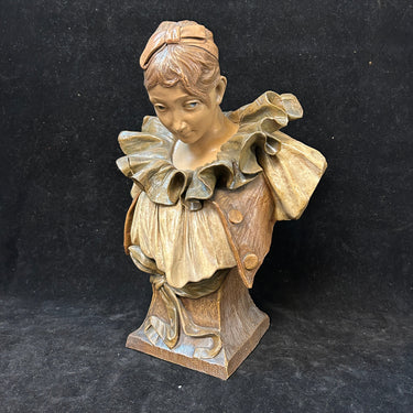Busto francés de terracota patinada ‘Colombina’ Bucarest Art & Antiques
