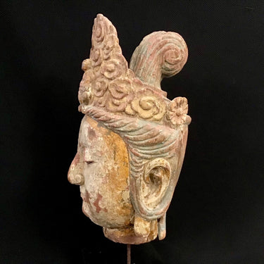 Cabeza Kwan Yin en madera | Bucarest Art Gallery Bucarest Art & Antiques