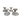 Conjunto de 4 portavelas en metal Christofle Bucarest Art & Antiques