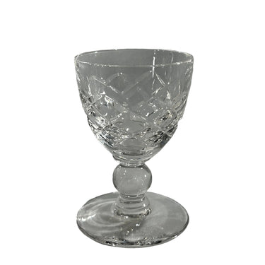 Copas de cristal francesas tallado geométrico y cuello redondo aperitivo doce personas Bucarest Art & Antiques