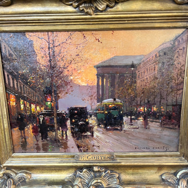 Edouard León Cortés - Óleo sobre tela ‘Paisaje parisino’ Bucarest Art & Antiques