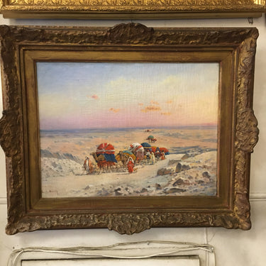 Emile Boivin - Óleo sobre tela ‘Caravana’ Bucarest Art & Antiques