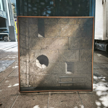 Ernesto Barreda - Oleo sobre tela 'Muro de piedra catedral España' Bucarest Art & Antiques