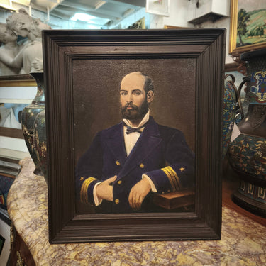 Fernando Ruiz - Óleo sobre madera 'Retrato Arturo Prat' formato mediano Consignación