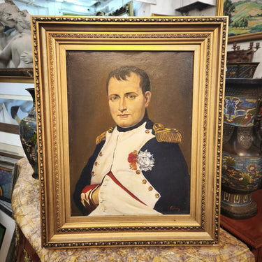 Fernando Ruíz - Retrato Napoleón Bonaparte óleo sobre madera | Bucarest Art Gallery Consignación