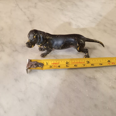 Figura de bronce de Viena perro basset circa 1920 Bucarest Art & Antiques