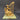 Figura francesa de mujer arpista de bronce con base de alabastro verde 'Improvisación' Bucarest Art & Antiques