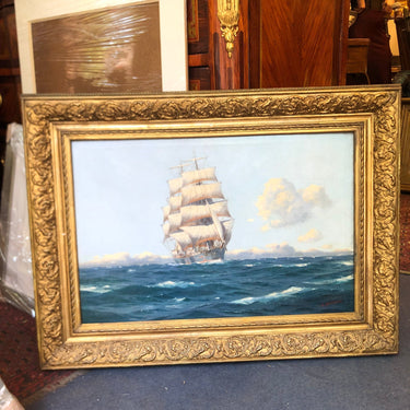 Guillermo Grossmacht - Óleo 'Embarcación en alta mar' Bucarest Art & Antiques