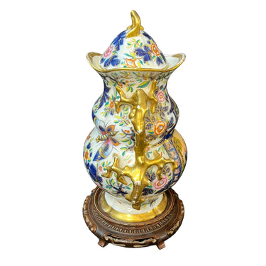 Jarrón de porcelana francesa Bayeux s. XIX decorados chinoiserie Bucarest Art & Antiques
