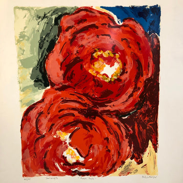 José Szlam - Serigrafía "Rosas rojas" | Bucarest Art Gallery Bucarest Art & Antiques