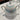 Juego de té para tres porcelana francesa cinto celeste y flores Bucarest Art Gallery