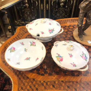 Juego de tres Fuentes porcelana  Limoges francia Bucarest Art & Antiques