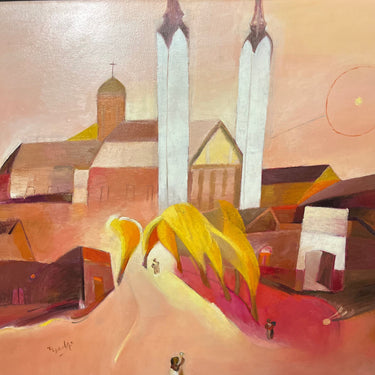 Luís Tejada - Óleo sobre tela 'Calidez rural' Consignación