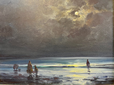 Manuel Maldonado 'Manoly' - Óleo sobre tela 'Contemplando la Luna' Colección Exclusiva