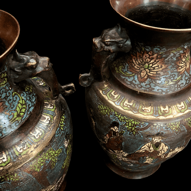 Par jarrones cloissoné | Bucarest Art Gallery Bucarest Art & Antiques