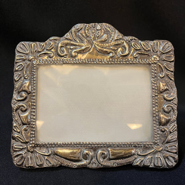 Portarretrato horizontal de madera y lámina de plata Bucarest Art & Antiques