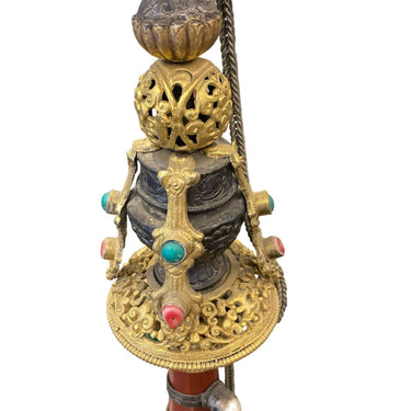 Trompeta tibetana o Rgya Gling de cobre y bronce | Bucarest Art Gallery Bucarest Art & Antiques