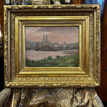 Valenzuela Llanos - Óleo sobre tela ‘Vista a la Ciudad’ Bucarest Art & Antiques
