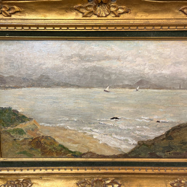 Víctor Brugairolles - Óleo sobre tela ‘Paisaje nublado de playa’ Temporada26